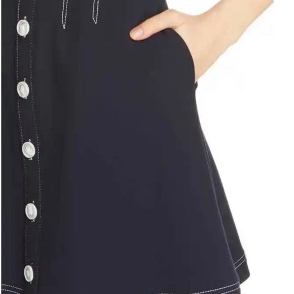 Veronica Beard Mikel Contrast Stitch Mini Dress Women's Sz 8 - Picture 6 of 16